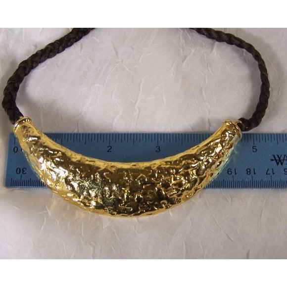 Cadoro Gold Egyptian Revival Statement Choker Collar Necklace Vintage - Picture 8 of 8